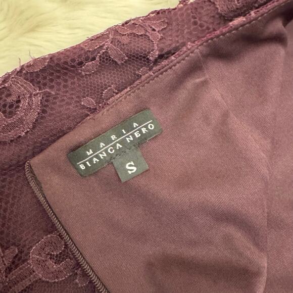 Maria Bianca Nero Purple Floral Lace Mini Skirt Small NWOT - Picture 4 of 9